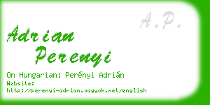 adrian perenyi business card